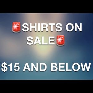 SHIRTS ON SALE 15 AND BELOW